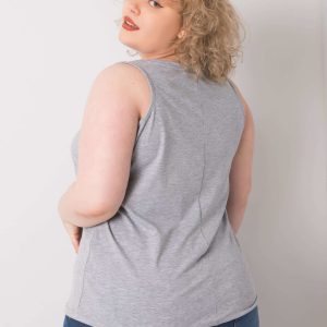 Grey top plus size basic Keyla