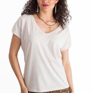 Beige melange t-shirt