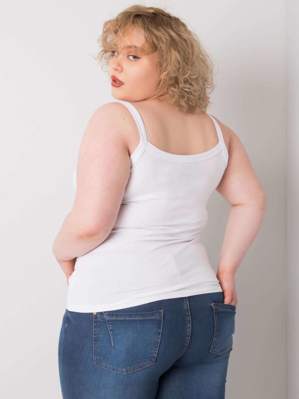 White Plus Size Cotton Scarlette Top