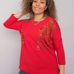 Red blouse with Ginevra applique