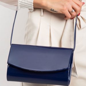 Navy blue clutch bag