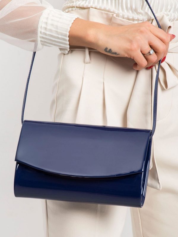 Navy blue clutch bag