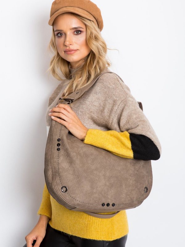 Dark beige hobo bag