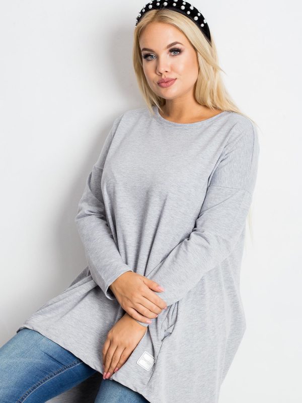 Gray tunic plus size Andrea