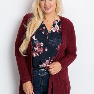 Burgundy plus size sweater Vibe