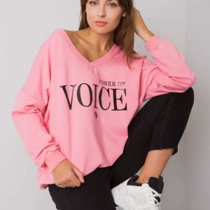 Pink sweatshirt for women with inscription Maral