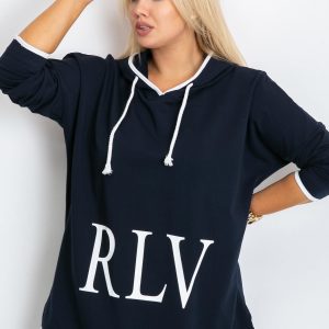 Navy blue plus size sweatshirt Skip