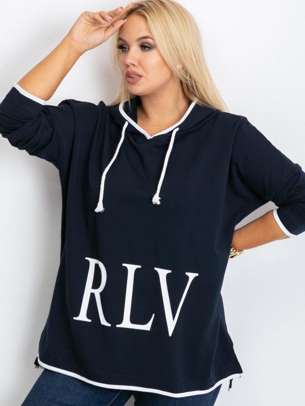 Navy blue plus size sweatshirt Skip