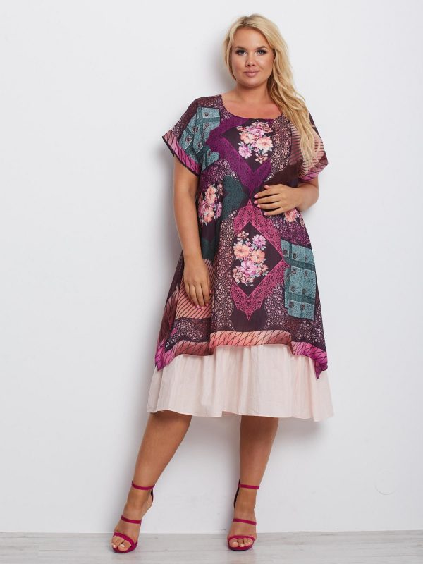 Purple Massachusetts Plus Size Dress