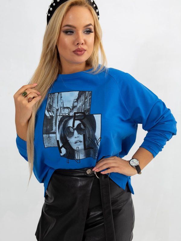 Dark blue plus size sweatshirt Stargaze