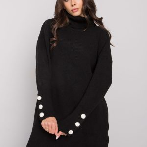 Irvette RUE PARIS black turtleneck dress