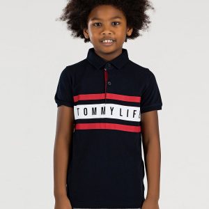 TOMMY LIFE black polo shirt for boy