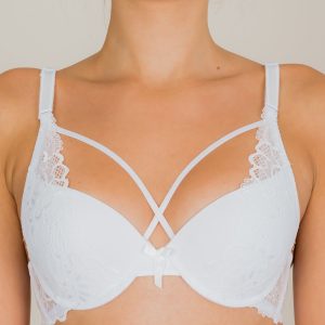 INTIMIDAO White Lace Push Up Bra