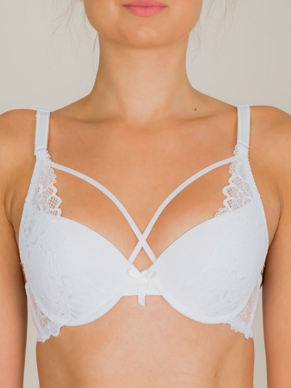 INTIMIDAO White Lace Push Up Bra