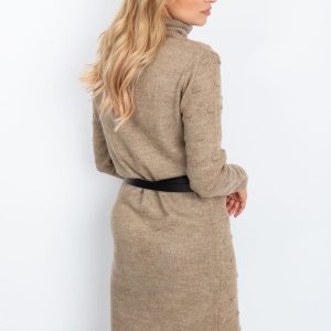 RUE PARIS Dark beige dress Silky