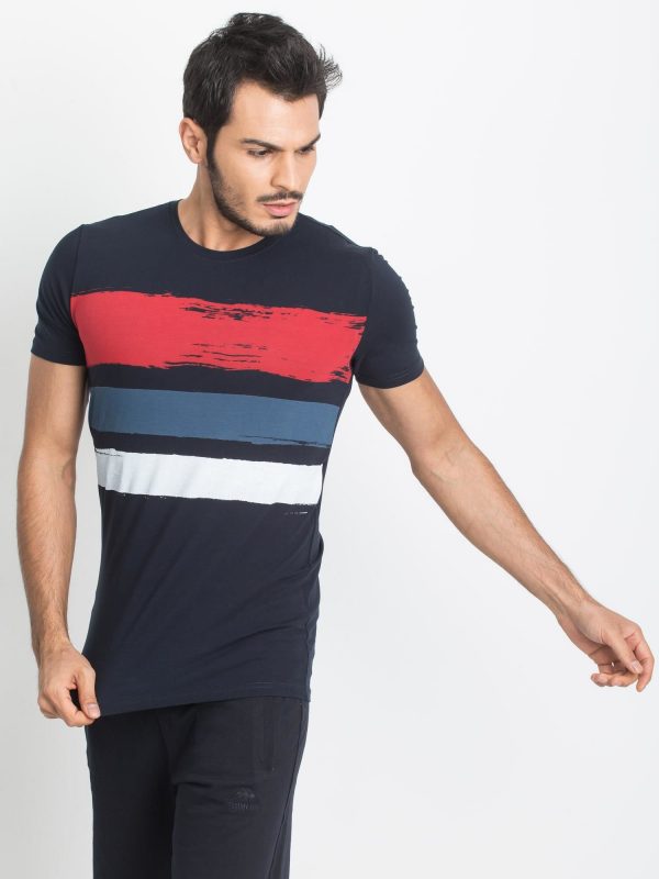 Navy blue T-shirt for men TOMMY LIFE