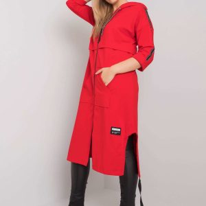 Red long sweatshirt plus size Aydin