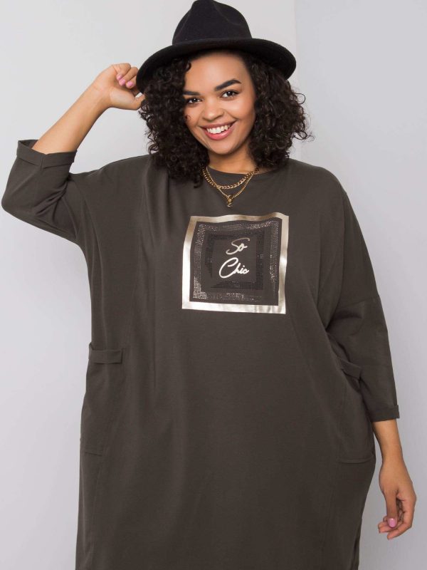 Dark khaki Gillian Cotton Tunic