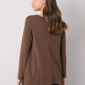 Brown asymmetrical blouse Zarita