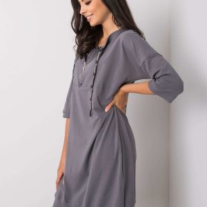 Dark Gray Earnestine Casual Dress