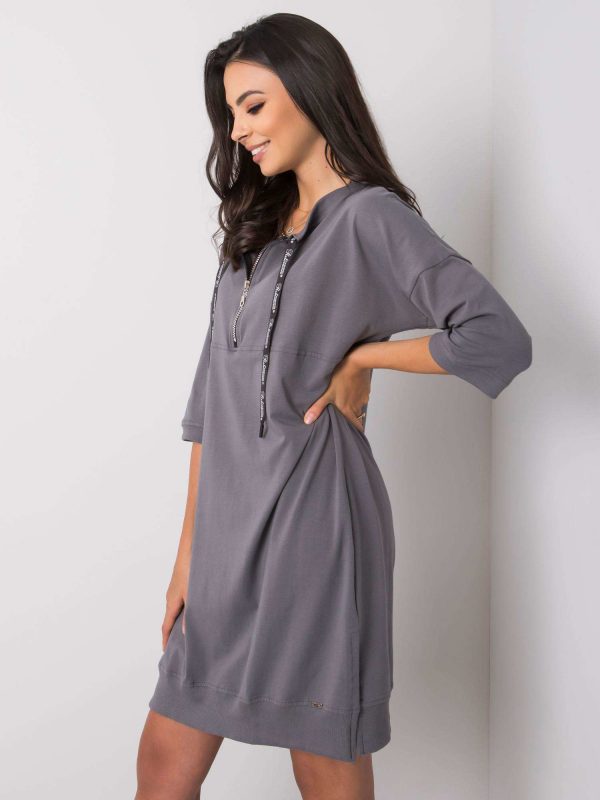 Dark Gray Earnestine Casual Dress