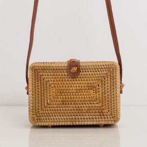 Beige Rattan Bag