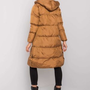 Brown quilted jacket with hood Starlet