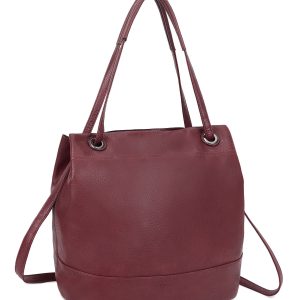 Burgundy bag with detachable strap LUIGISANTO