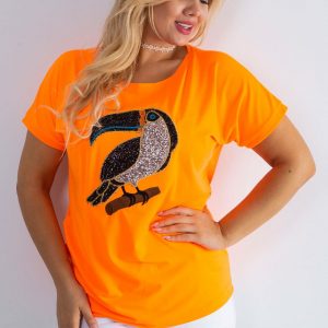 Fluo orange t-shirt Materially PLUS SIZE