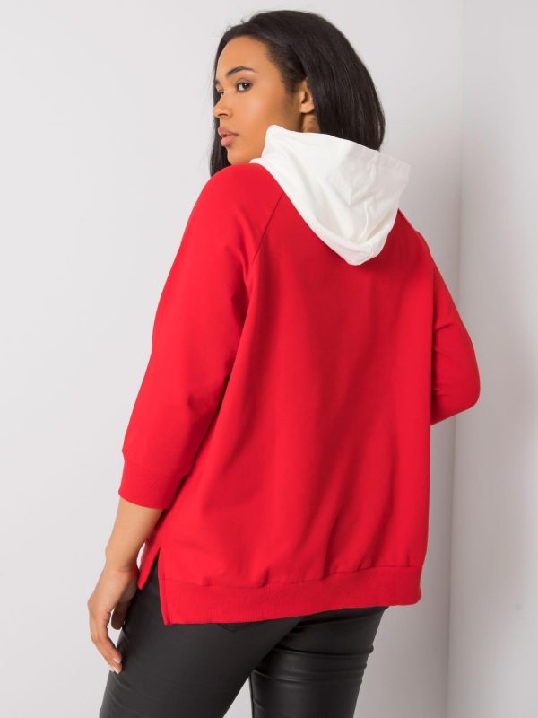 Red Plus Size Hoodie Patrina