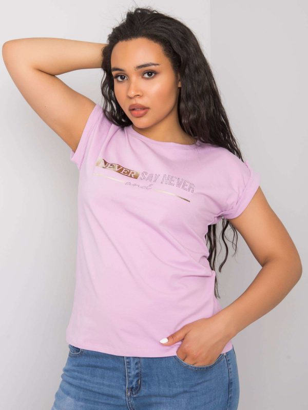 Atri Plus Size Light Purple T-Shirt