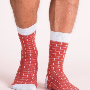 Brick socks with pattern