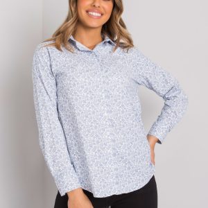 White and dark blue shirt for women in design Milazzo RUE PARIS