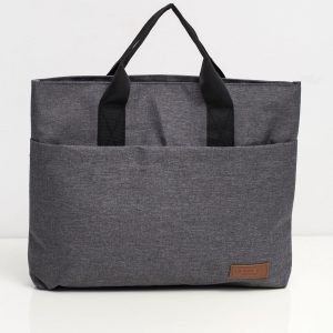 Grey Fabric Laptop Bag