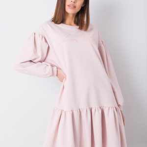 Dirty pink dress with ruffle Janelle