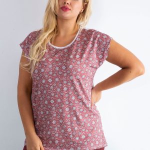 Dark pink t-shirt Powerfully PLUS SIZE