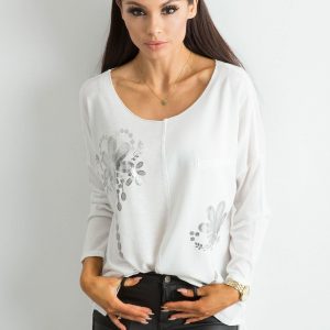 White Ladies Print Blouse