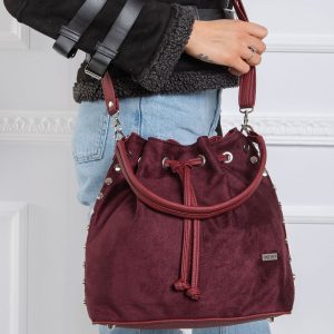 Burgundy bag bag made of eco leather