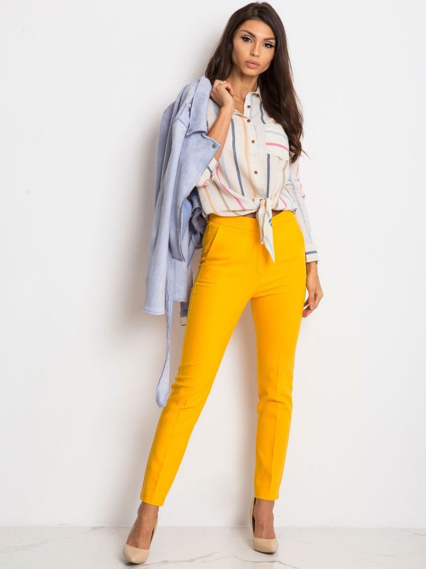 RUE PARIS Dark yellow pants Favorite