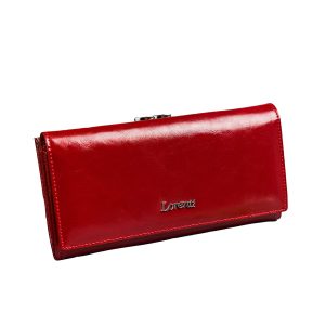 Women's Red Leather Wallet