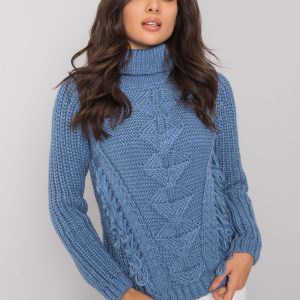 Dark blue women's turtleneck sweater Winchester RUE PARIS