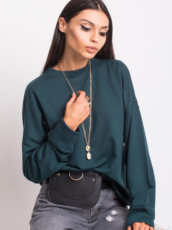 Dark Green Sweatshirt Wild