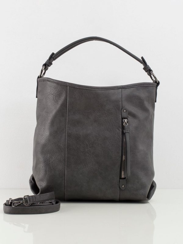 Graphite leatherette bag