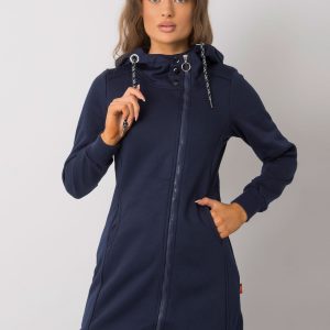 Navy Blue Cotton Hoodie Hensley