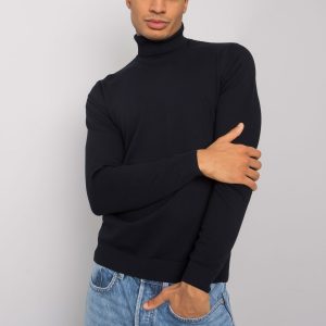 Cornell LIWALI men's navy blue turtleneck sweater