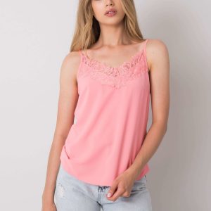 Light pink top with lace Alenna