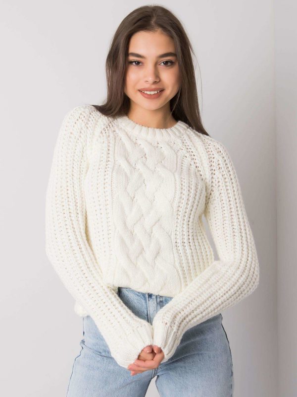 Ecru sweater with braids Belfast RUE PARIS