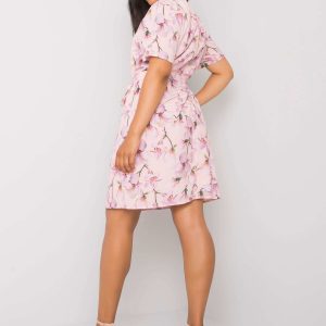 Pink Patterned Plus Size Dress Celene