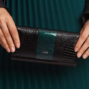 Green & Black Leather Wallet