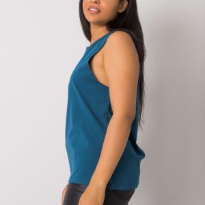 Marine plus size cotton top Deann RUE PARIS